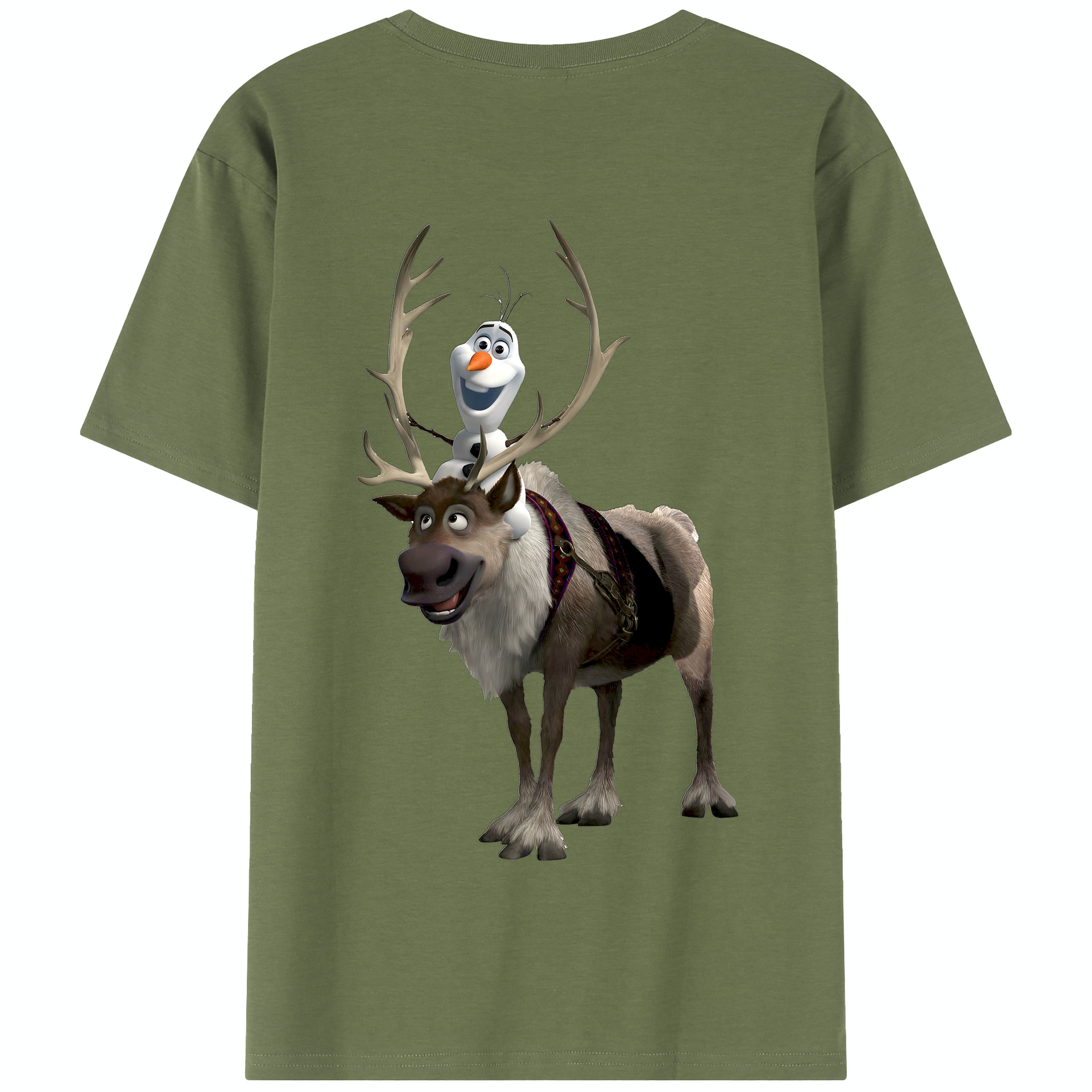 （画像用） アナと雪の女王 アンナ エルサ Frozen Anna Elsa 綿100％半袖Tシャツ（背面プリント）